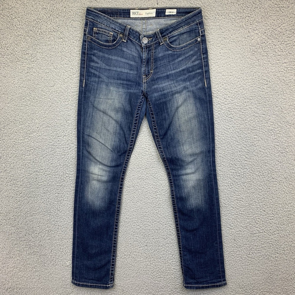 BKE Payton Jeans Women's 28 Blue Denim Stretch Straight 28x30